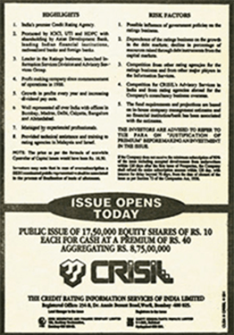 Issue print of CRISIL